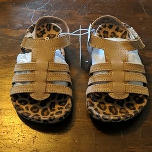 Faux suede toddler girls sandals